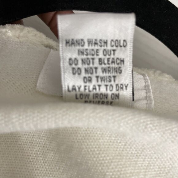 Teddi Knit Cardigan – Embroidered Floral Cream Sweater, Size Large, Soft Cottage - Picture 5 of 15